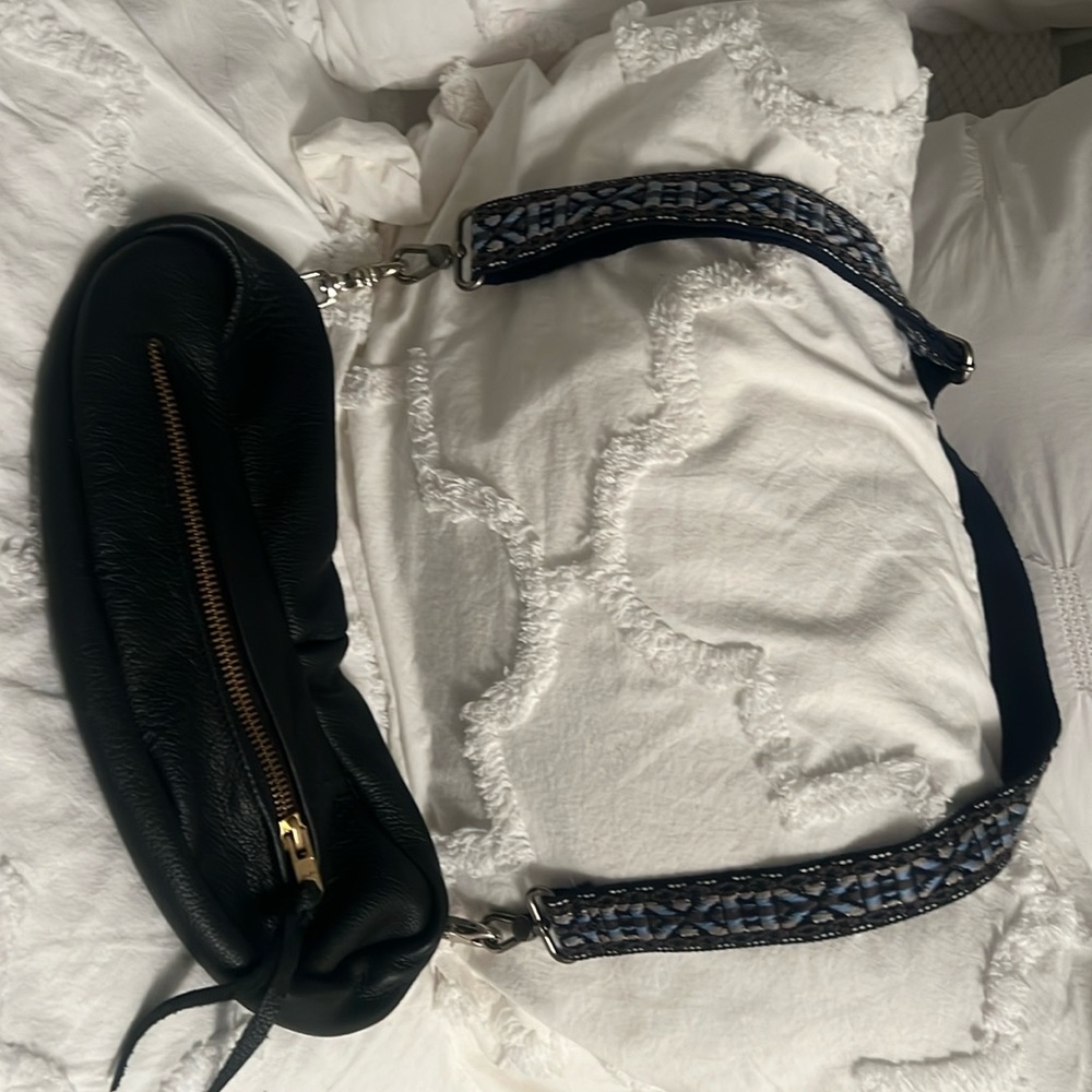 Black leather purse
